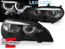 LED prednja svjetla 3D Angel Eyes LED DRL XENON (crna) / BMW X5 E70 (2007-2013)