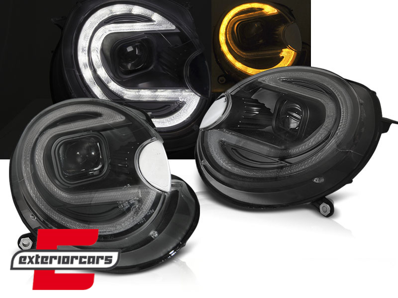 Prednja svjetla LED DRL TubeLight (crna) / Mini Cooper R56 Clubman R55 Cabrio R57 (2006-2014)