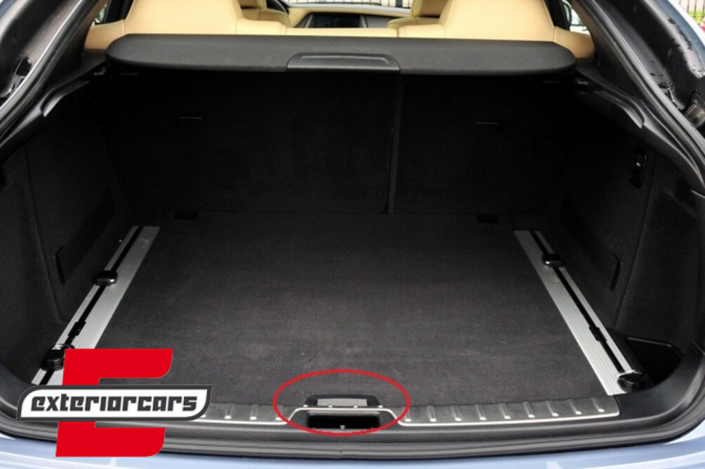 Unutarnja stražnja prostirka prtljažnika ručka tepiha (crna) / BMW serije 5 E61 (2003-2010) X5 E70 (2007-2013) X6 E71 E72 (2008-2015) - Slika 5
