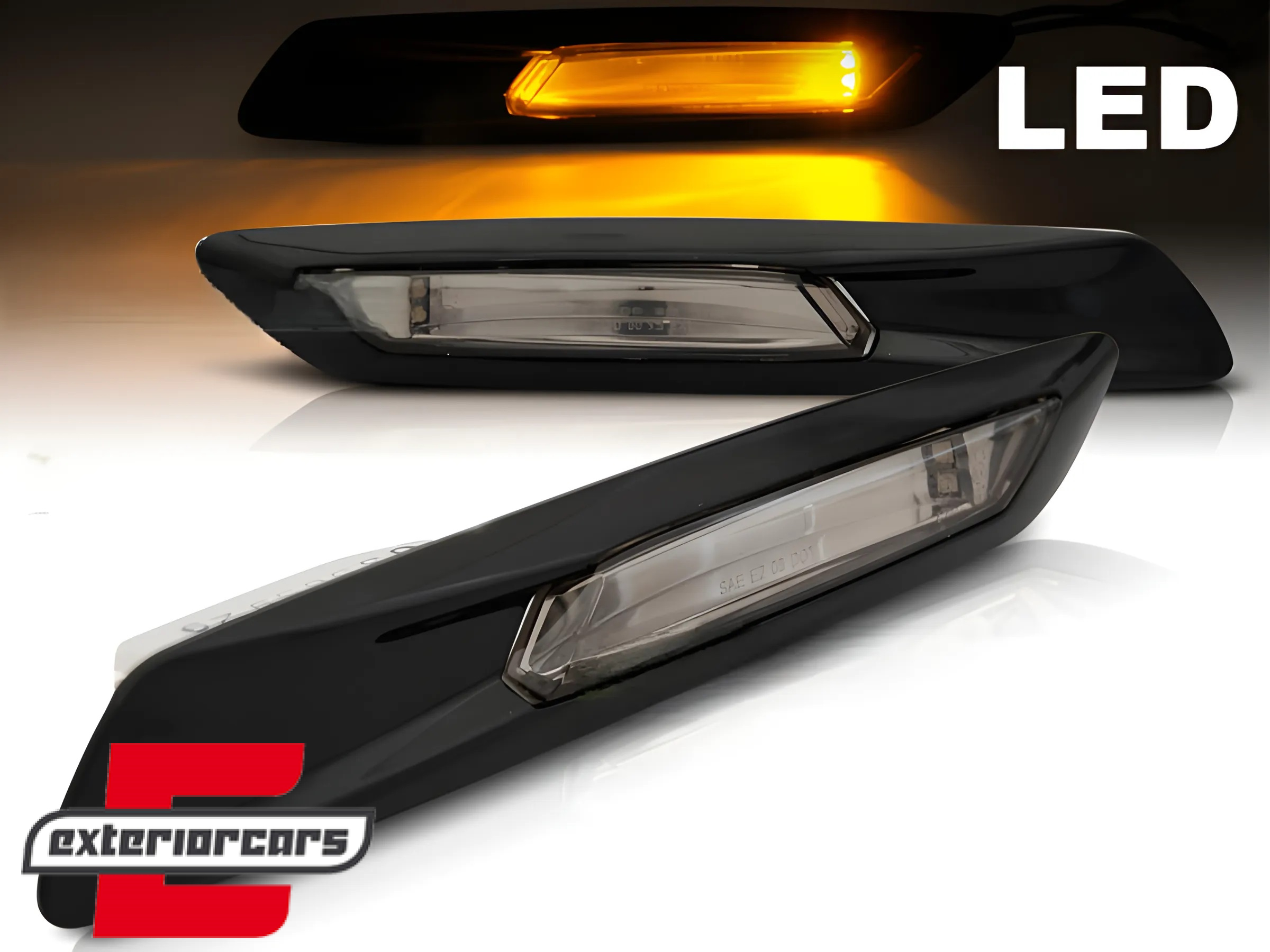 Bočni žmigavci LED (piano crna) / BMW serije 5 F10 F11 (2010-2014)