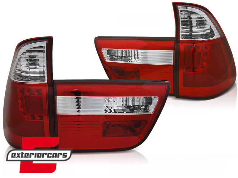 LED stražnja svjetla LedBar (crvena/kristal) / BMW X5 E53 (1999-10.2003) - Slika 2