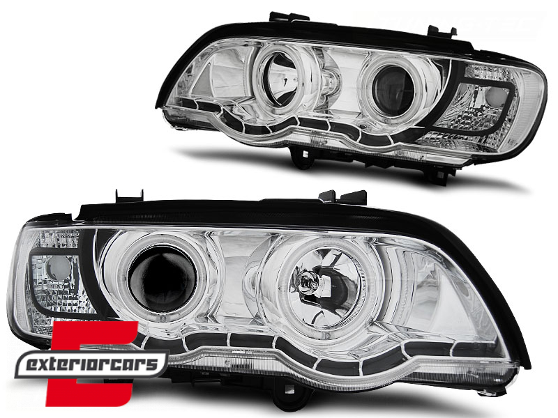 Prednja svjetla CCFL Angel Eyes XENON (chrome) / BMW X5 E53 (1999-2003) - Slika 2