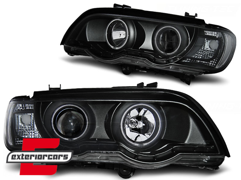 Prednja svjetla CCFL Angel Eyes XENON (crna) / BMW X5 E53 (1999-2003) - Slika 2