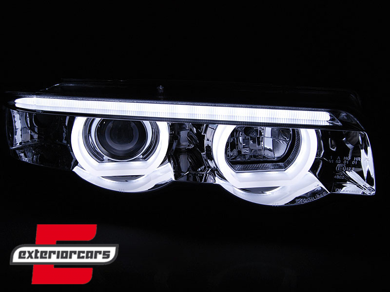Prednja svjetla 3D LED Angel Eyes (chrome) / BMW serije 7 E38 (1994-1998) - Slika 3