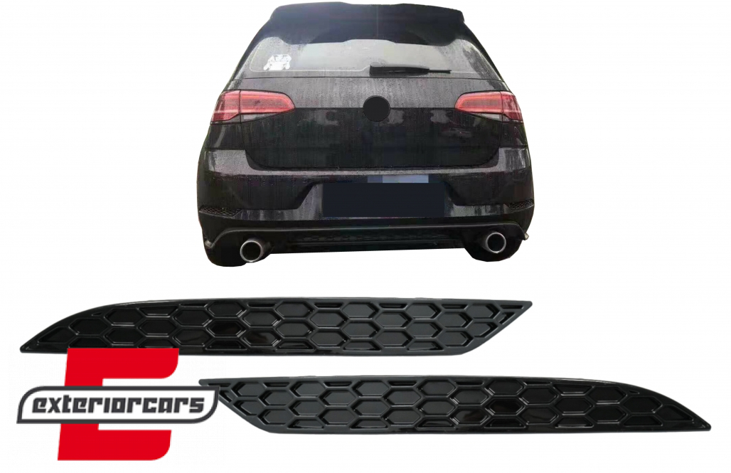Mrežice zadnjeg branika u obliku saća (piano crna) / VW Golf 7.5 (2017-2019)