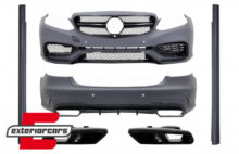 Bodykit & nastavci auspuha E63 AMG dizajn (piano crna) / Mercedes E-klasa W212 Facelift (2013-2016)