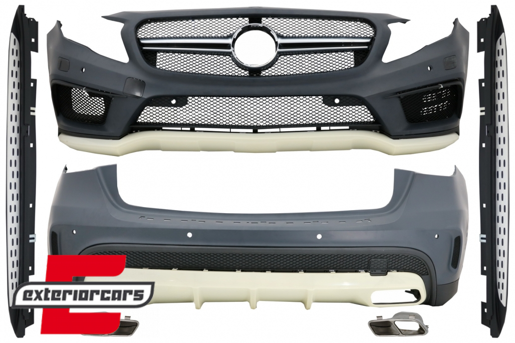 Bodykit & bočne stepenice GLA45 AMG dizajn / Mercedes GLA X156 (2014-2016)