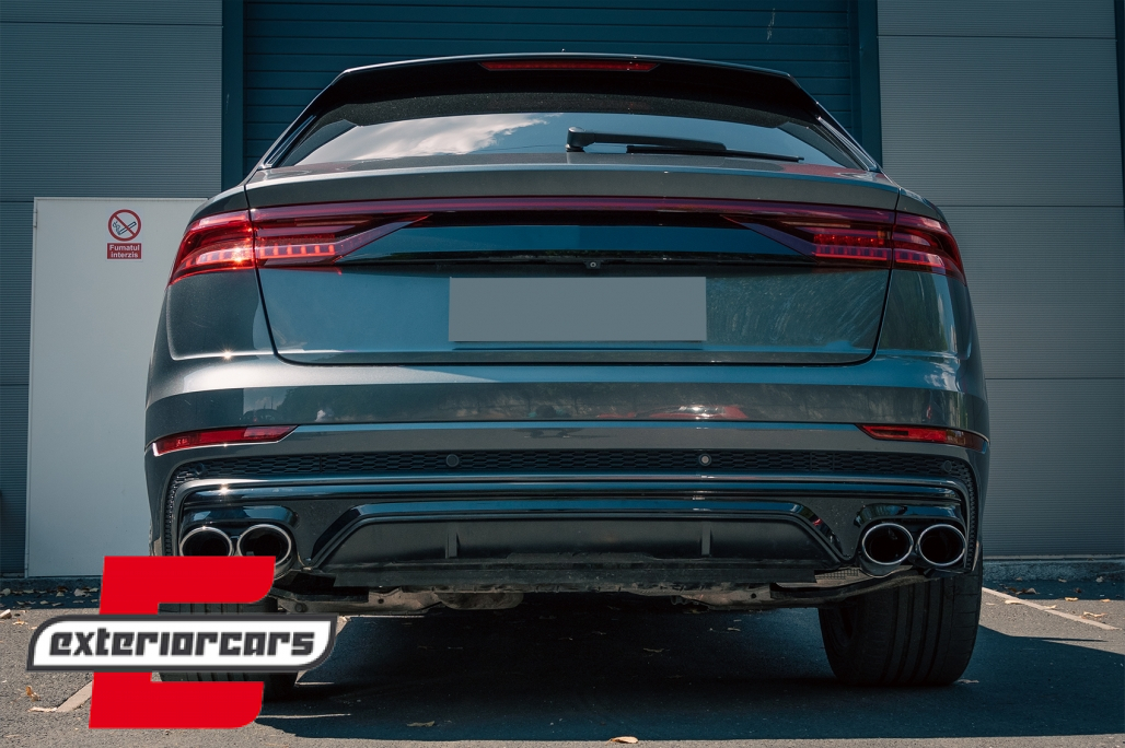 Difuzor zraka & nastavci auspuha SQ8 dizajn (chrome) / Audi Q8 S-Line (2018-) - Slika 28