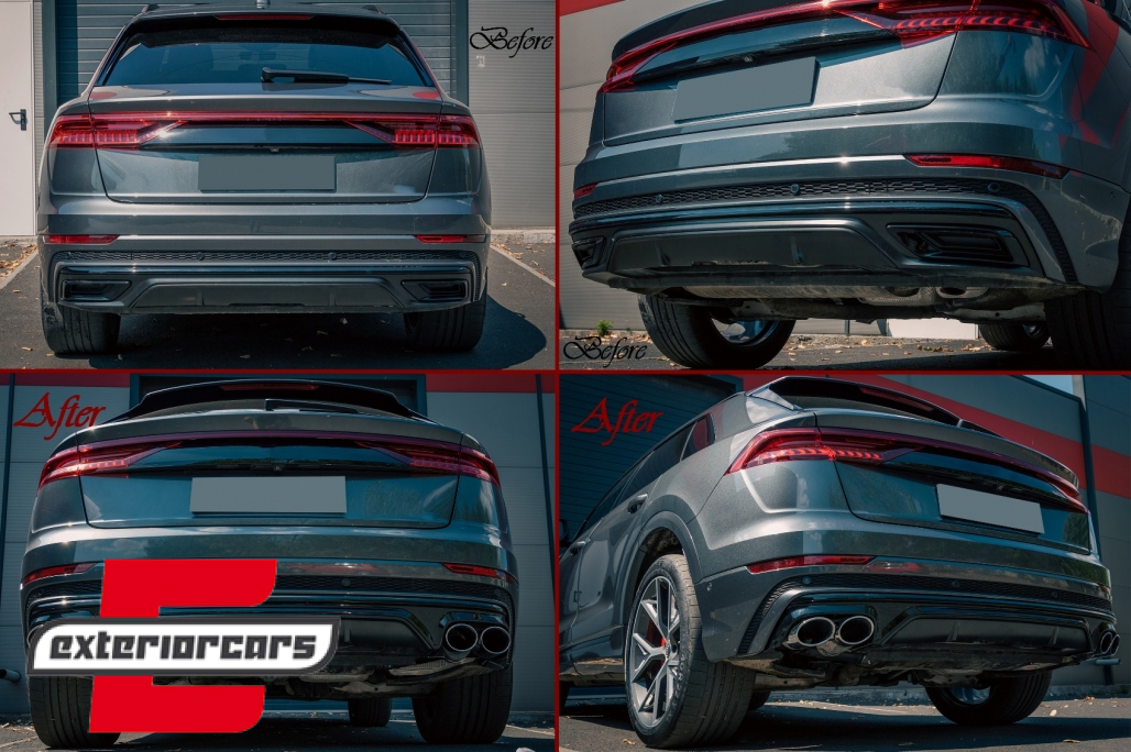 Difuzor zraka & nastavci auspuha SQ8 dizajn (chrome) / Audi Q8 S-Line (2018-) - Slika 37