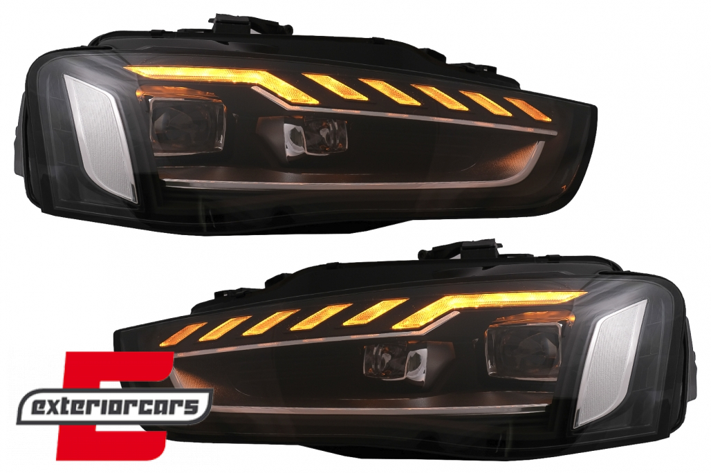 Full LED prednja svjetla SEQ žmigavci A4 B9.5 look / Audi A4 B8.5 Facelift (2012-2015) sa halogenim svjetlima - Slika 2