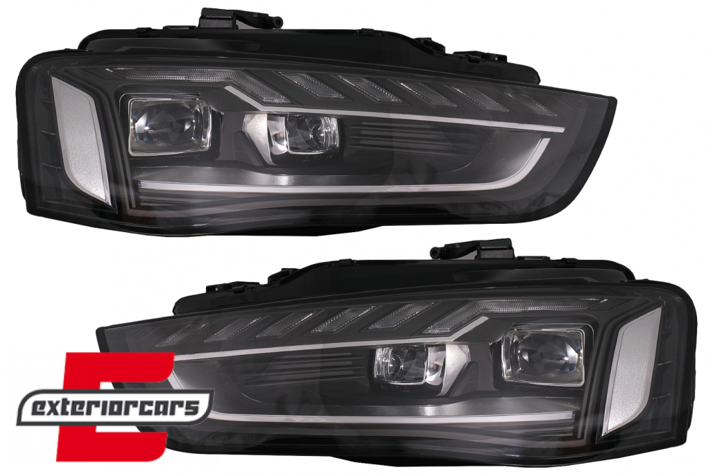 Full LED prednja svjetla SEQ žmigavci A4 B9.5 look / Audi A4 B8.5 Facelift (2012-2015) sa halogenim svjetlima - Slika 13