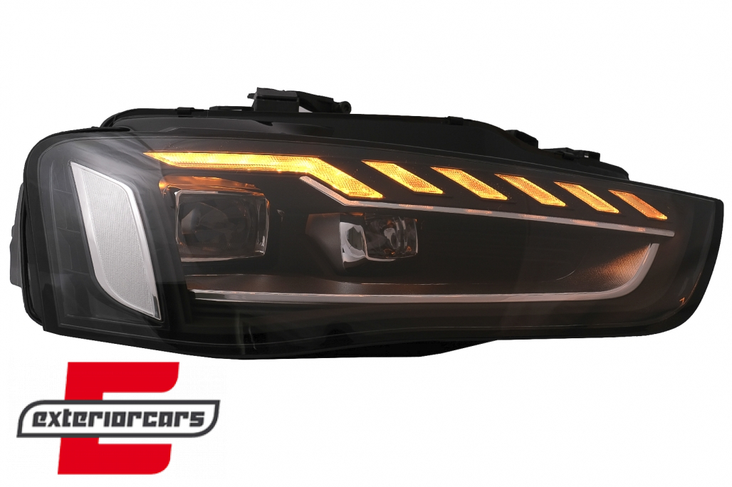 Full LED prednja svjetla SEQ žmigavci A4 B9.5 look / Audi A4 B8.5 Facelift (2012-2015) sa halogenim svjetlima - Slika 3