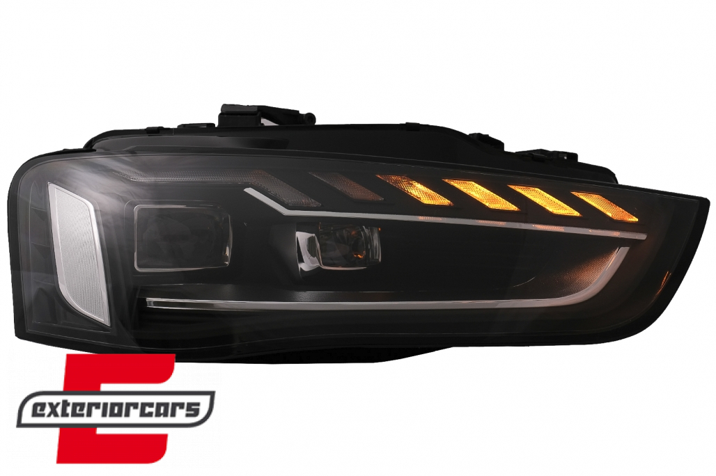 Full LED prednja svjetla SEQ žmigavci A4 B9.5 look / Audi A4 B8.5 Facelift (2012-2015) sa halogenim svjetlima - Slika 4