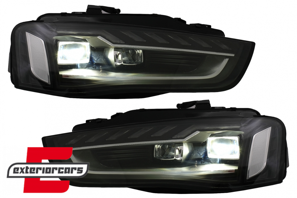 Full LED prednja svjetla SEQ žmigavci A4 B9.5 look / Audi A4 B8.5 Facelift (2012-2015) sa halogenim svjetlima - Slika 7