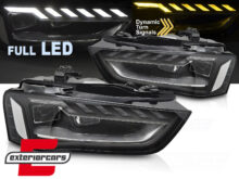 Full LED prednja svjetla SEQ žmigavci A4 B9.5 look / Audi A4 B8.5 Facelift (2012-2015) sa halogenim svjetlima