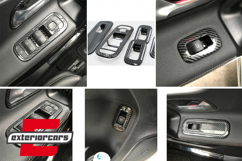Poklopci prekidača za podizanje prozora automobila (Carbon) / Mercedes A-klasa W177 V177 (2018-) - Slika 5