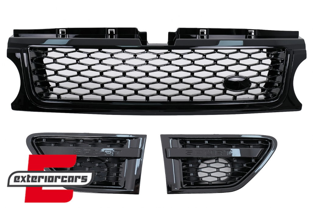 Prednja maska & bočni otvori Autobiography dizajn (piano crna) / Land Range Rover Sport L320 Facelift (2009-2013)