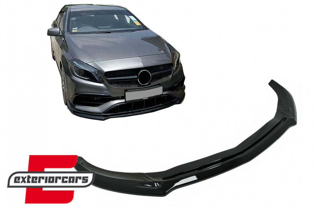 Prednji nastavak branika (piano crna) / Mercedes A-klasa W176 AMG Facelift (2015-2018)
