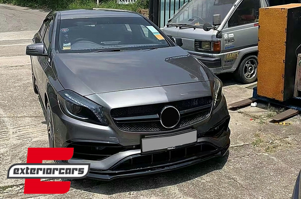 Prednji nastavak branika (piano crna) / Mercedes A-klasa W176 AMG Facelift (2015-2018) - Slika 7