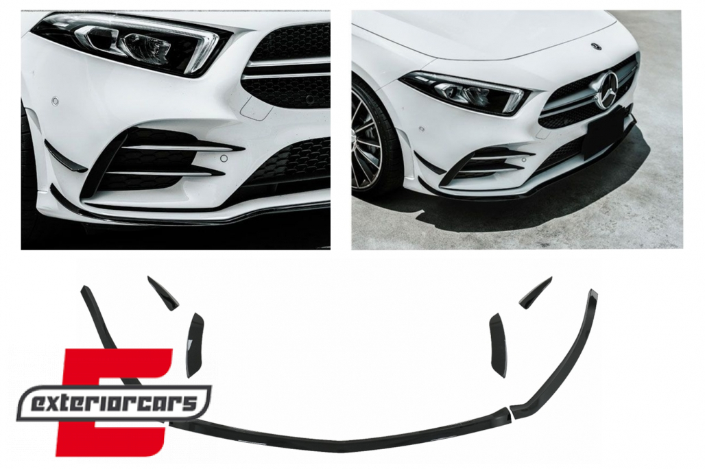 Prednji splitteri AERO dizajn (piano crna) / Mercedes A klasa W177 Hatchback V177 Limuzina (2018-12.2022)