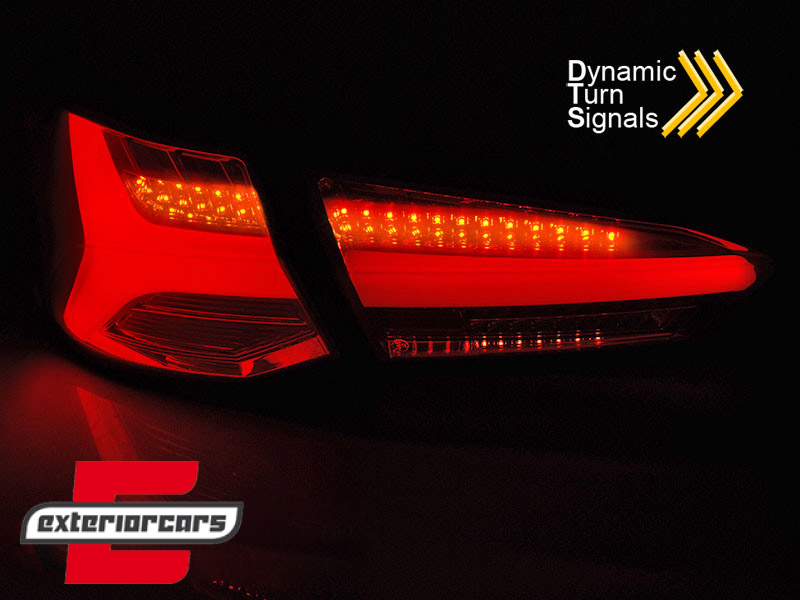 Full LED stražnja svjetla SEQ žmigavci (crvena/kristal) / Ford Focus 4 Hatchback (2018-2021) - Slika 4