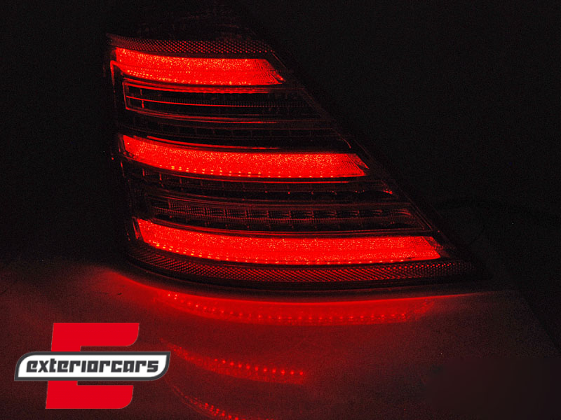 LED stražnja svjetla SEQ žmigavci W222 look (crvena/smoke) / Mercedes S-klasa W221 (2005-2009) - Slika 2