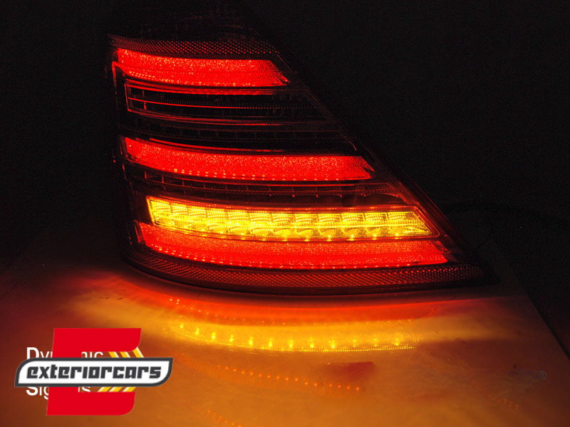 LED stražnja svjetla SEQ žmigavci W222 look (crvena/smoke) / Mercedes S-klasa W221 (2005-2009) - Slika 3