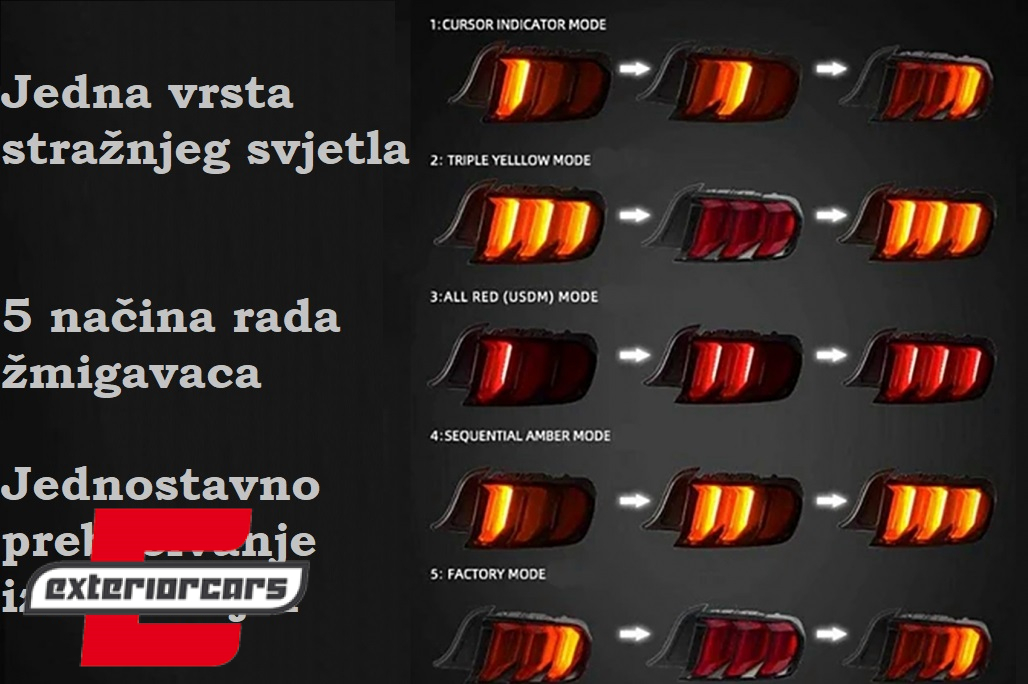 Full LED stražnja svjetla SEQ žmigavci (crvena) / Ford Mustang VI S550 (2015-2022) - Slika 11