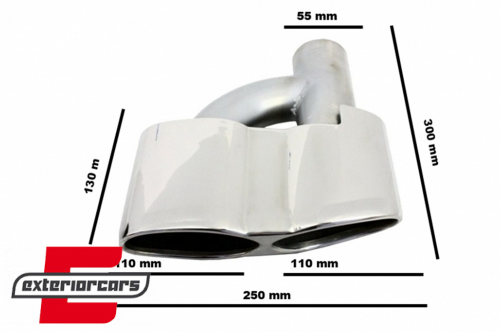 Nastavci auspuha AMG dizajn (chrome) / Mercedes W221 W164 W166 W211 W212 W216 W230 W231 A209 C209 - Slika 7
