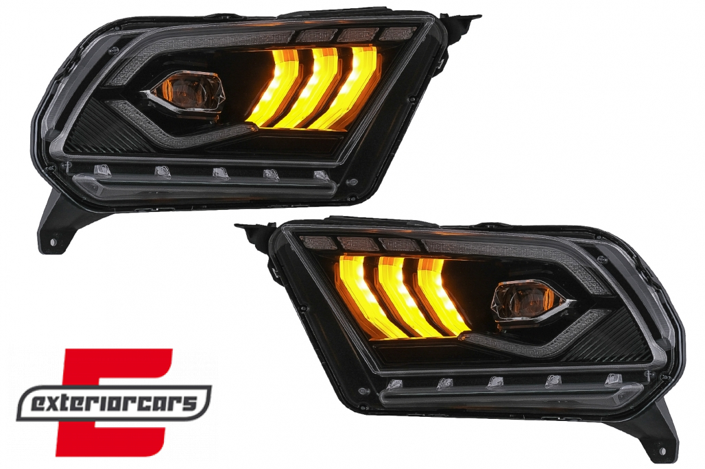 Full LED prednja svjetla SEQ žmigavci (crna) / Ford Mustang V (2010-2014) - Slika 13