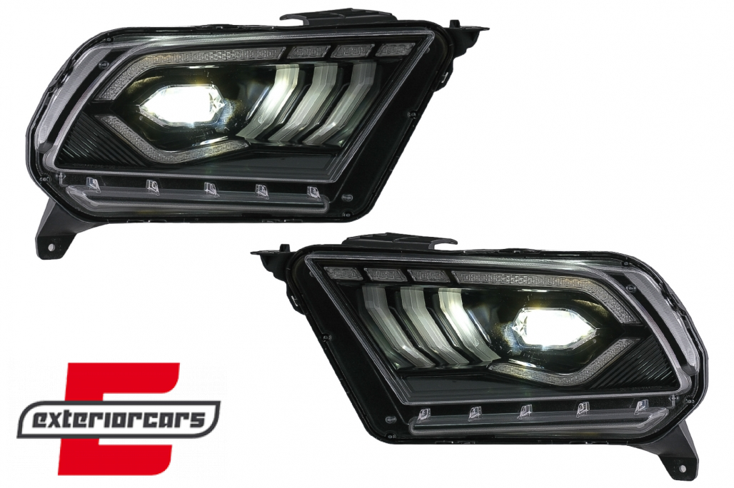 Full LED prednja svjetla SEQ žmigavci (crna) / Ford Mustang V (2010-2014) - Slika 17