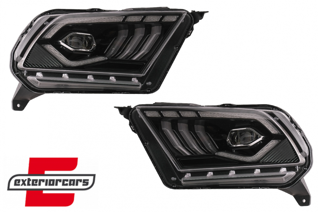 Full LED prednja svjetla SEQ žmigavci (crna) / Ford Mustang V (2010-2014) - Slika 20