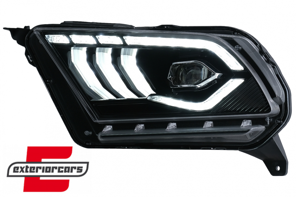 Full LED prednja svjetla SEQ žmigavci (crna) / Ford Mustang V (2010-2014) - Slika 3