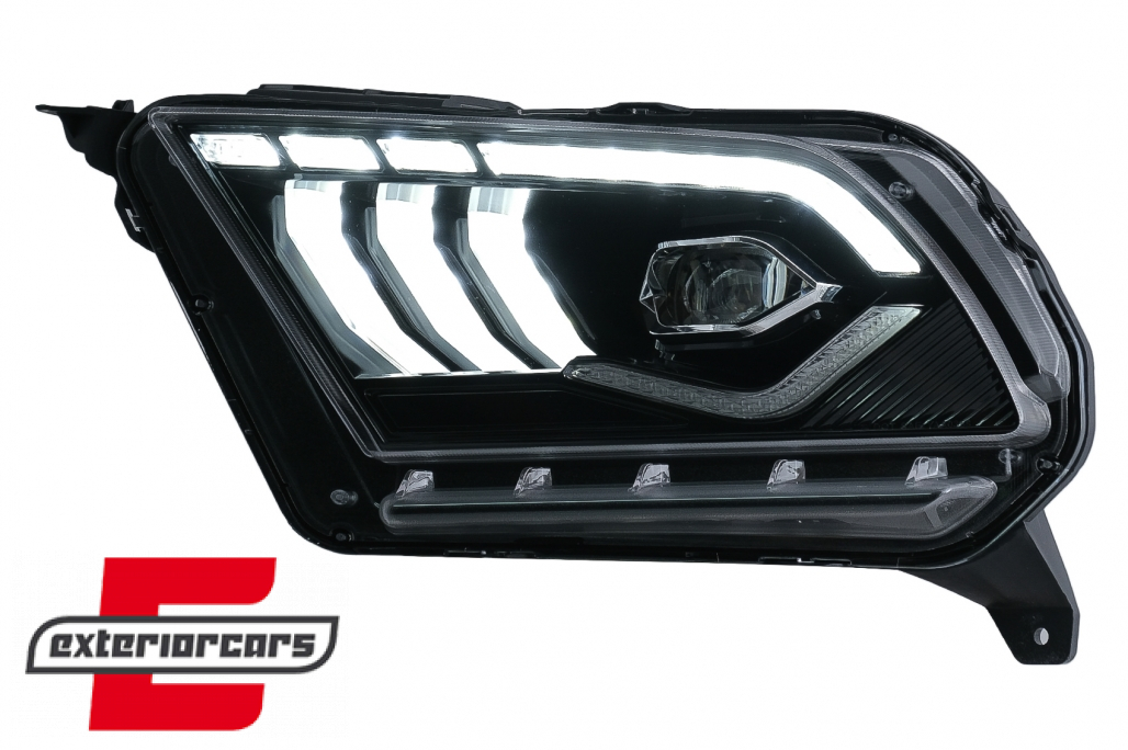 Full LED prednja svjetla SEQ žmigavci (crna) / Ford Mustang V (2010-2014) - Slika 4