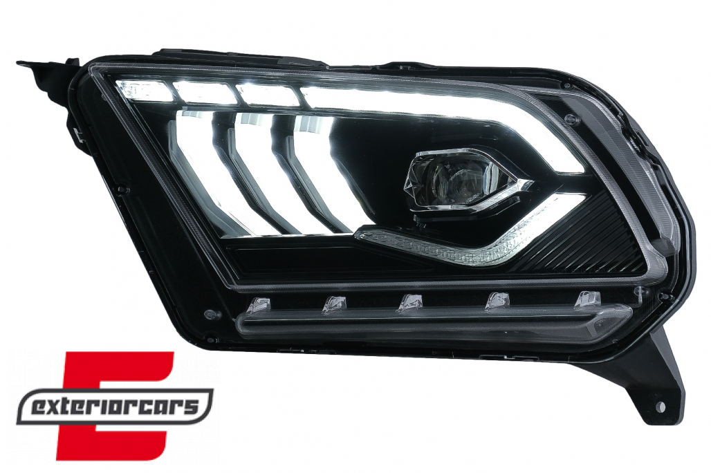 Full LED prednja svjetla SEQ žmigavci (crna) / Ford Mustang V (2010-2014) - Slika 5