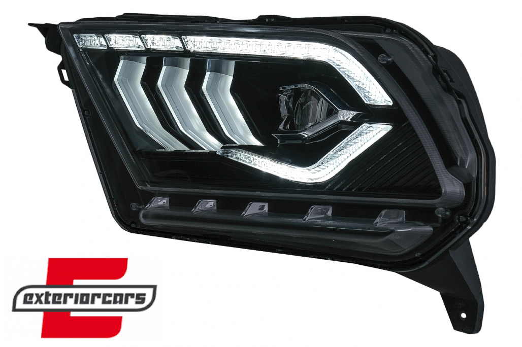 Full LED prednja svjetla SEQ žmigavci (crna) / Ford Mustang V (2010-2014) - Slika 6