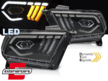 Full LED prednja svjetla SEQ žmigavci (crna) / Ford Mustang V (2010-2014)