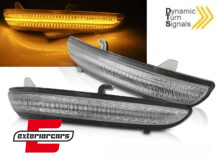 Žmigavci u retrovizoru LED SEQ (bijela) / Peugeot 208 2008 (2012-2020) Citroen C3 (2016-2024)