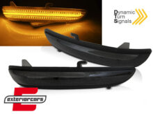 Žmigavci u retrovizoru LED SEQ (smoke) / Peugeot 208 2008 (2012-2020) Citroen C3 (2016-2024)