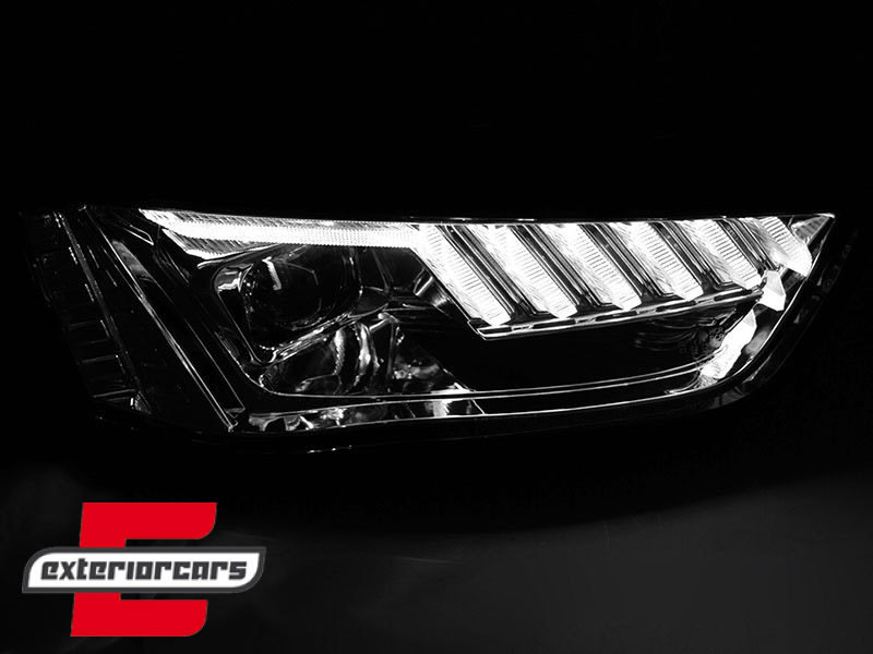 Prednja svjetla LED DRL SEQ žmigavci Xenon (chrome) / AUDI A4 B8.5 Facelift (2012-2015) - Slika 3