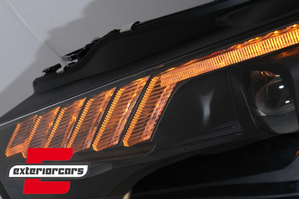 Prednja svjetla LED DRL SEQ žmigavci Xenon (crna) / AUDI A4 B8.5 Facelift (2012-2015) - Slika 11