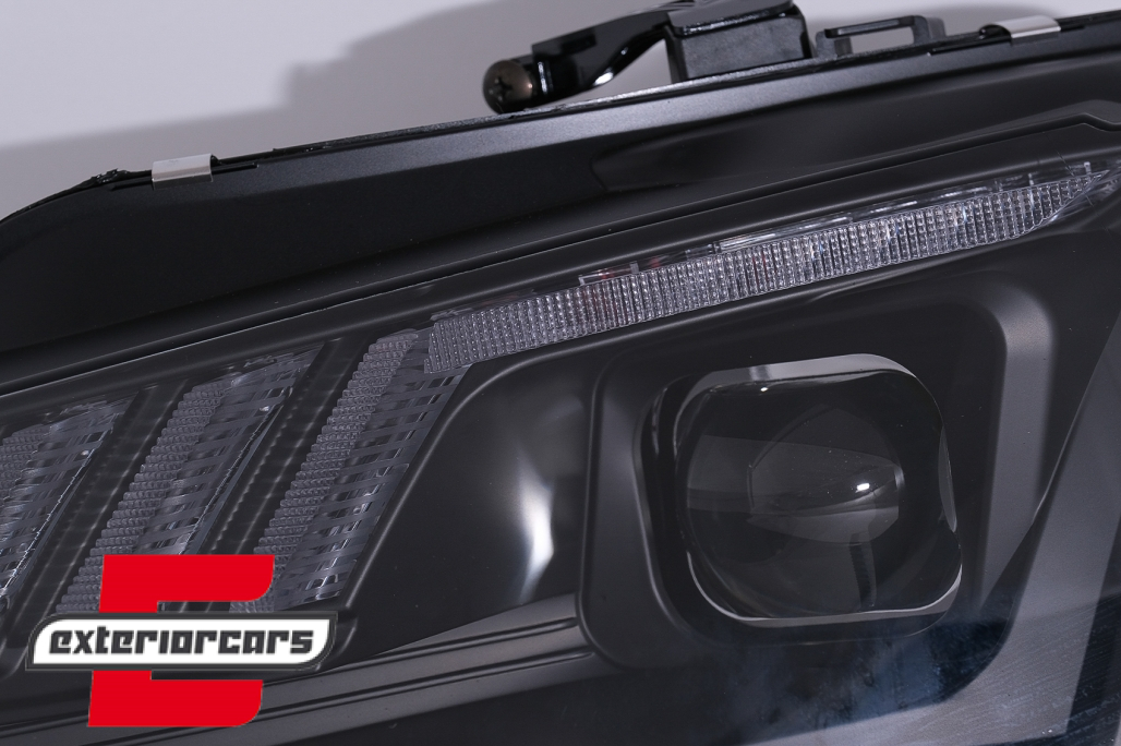 Prednja svjetla LED DRL SEQ žmigavci Xenon (crna) / AUDI A4 B8.5 Facelift (2012-2015) - Slika 14