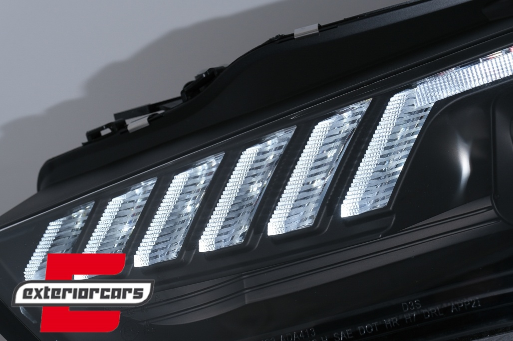 Prednja svjetla LED DRL SEQ žmigavci Xenon (crna) / AUDI A4 B8.5 Facelift (2012-2015) - Slika 4