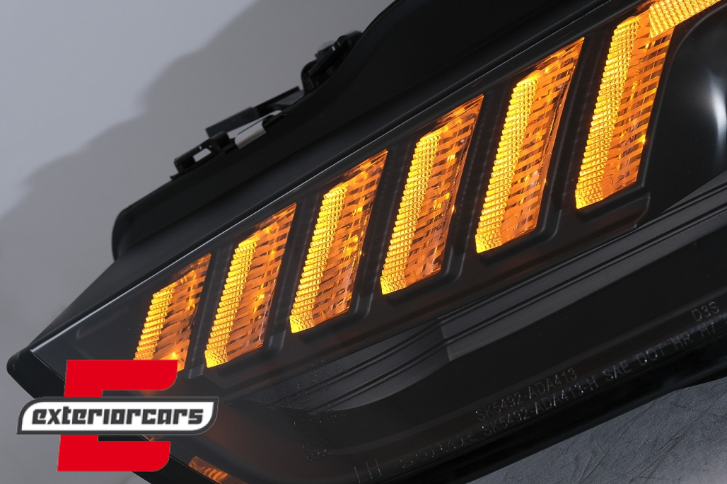 Prednja svjetla LED DRL SEQ žmigavci Xenon (crna) / AUDI A4 B8.5 Facelift (2012-2015) - Slika 9