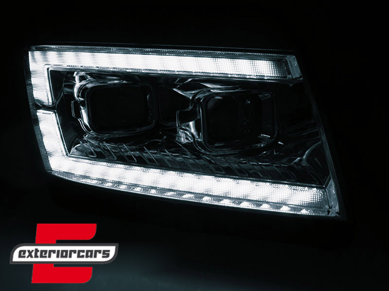 Full LED prednja svjetla LED DRL TubeLights SEQ žmigavci (chrome) / VW Crafter II (2017-) - Slika 3