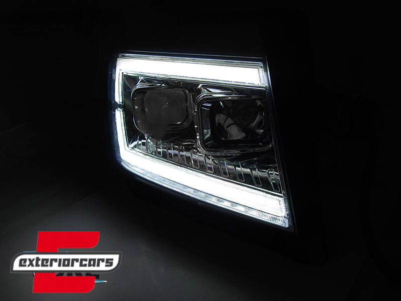 Full LED prednja svjetla LED DRL TubeLights SEQ žmigavci (chrome) / VW Crafter II (2017-) - Slika 5