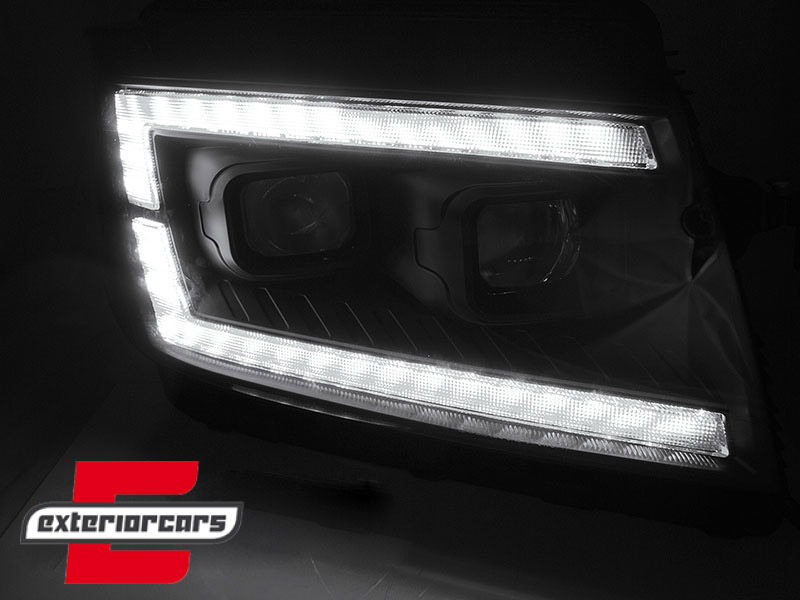 Full LED prednja svjetla LED DRL TubeLights SEQ žmigavci (crna) / VW Crafter II (2017-) - Slika 3