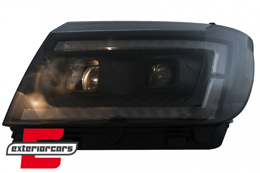 Prednja svjetla LED DRL TubeLights SEQ žmigavci (crna) / VW Crafter II (2017-) - Slika 11