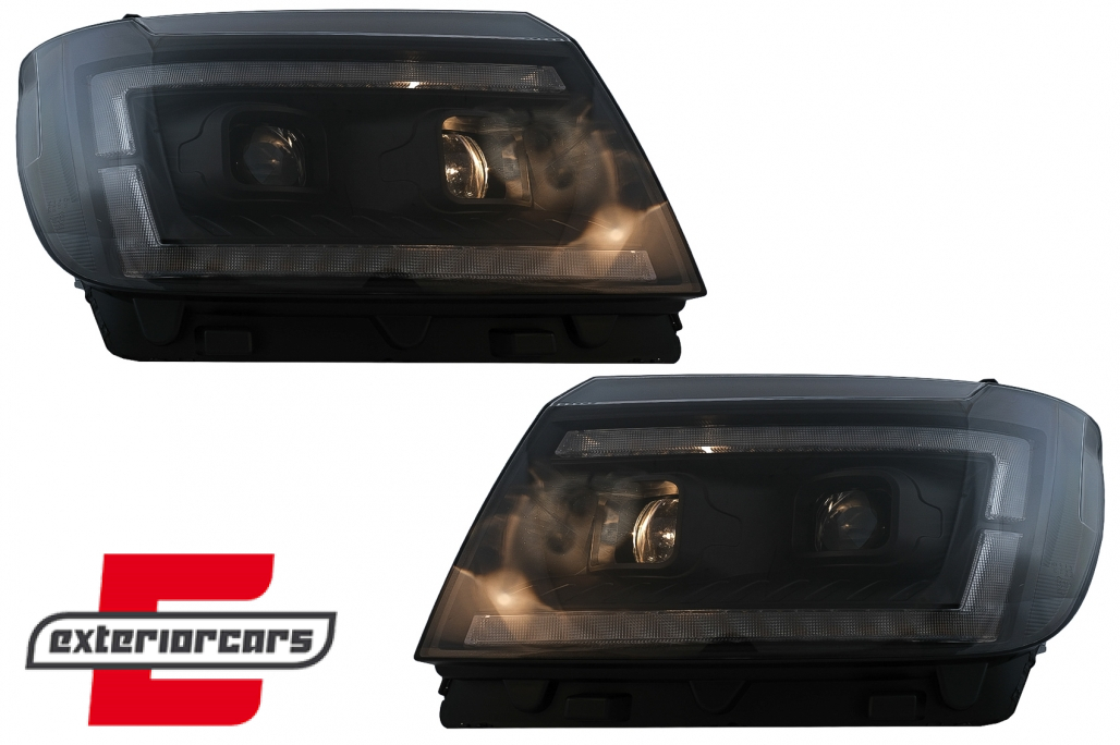 Prednja svjetla LED DRL TubeLights SEQ žmigavci (crna) / VW Crafter II (2017-) - Slika 12
