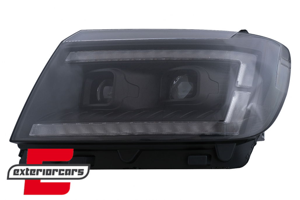 Prednja svjetla LED DRL TubeLights SEQ žmigavci (crna) / VW Crafter II (2017-) - Slika 13